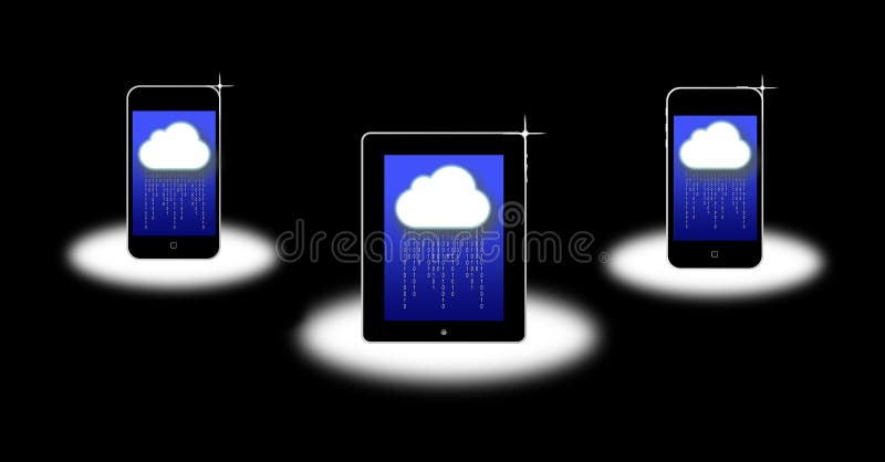 Soluții de calcul de tip cloud vector illustration