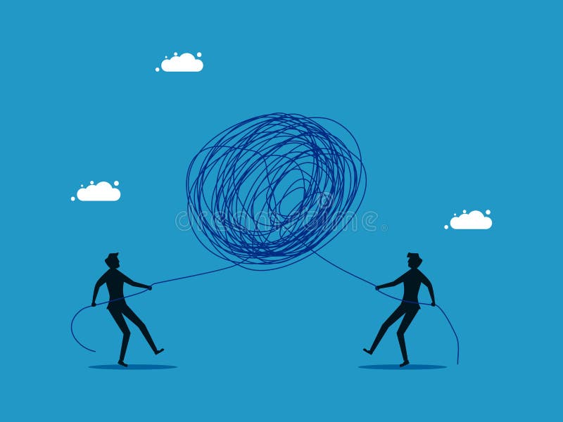 Pulling Tangled Rope Stock Illustrations 33 Pulling Tangled Rope