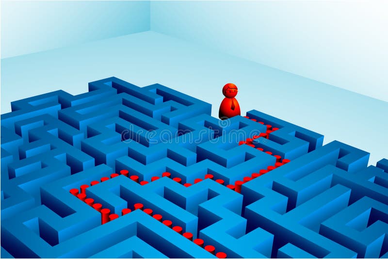 Solved maze