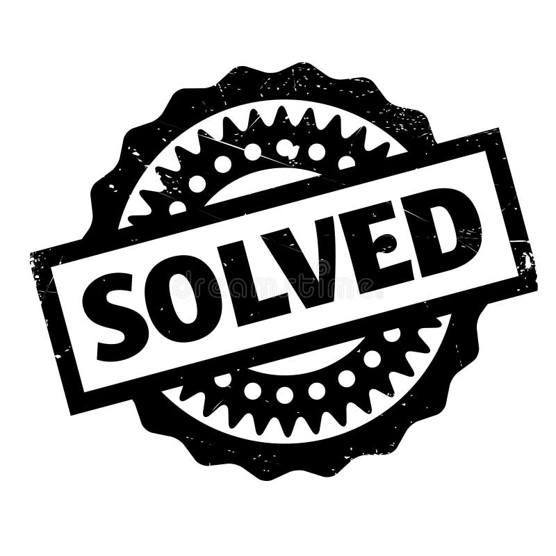 Solved rubber stamp stock illustration. Illustration of grunge - 83567424