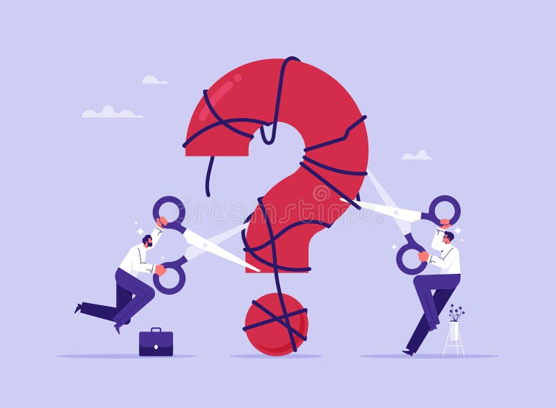 Solving complex problem with teamwork concept royalty free illustration