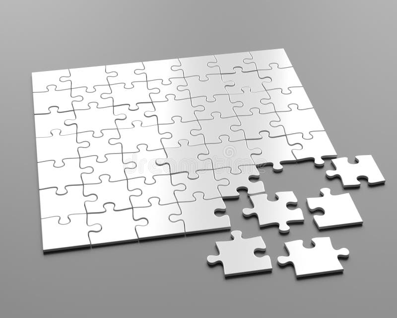 Download Solving Jigsaw Puzzle 7x7 Pieces Puzzle Mockup 3d Illustration Stock Illustration Illustration Of Jigsaw Connection 164942350