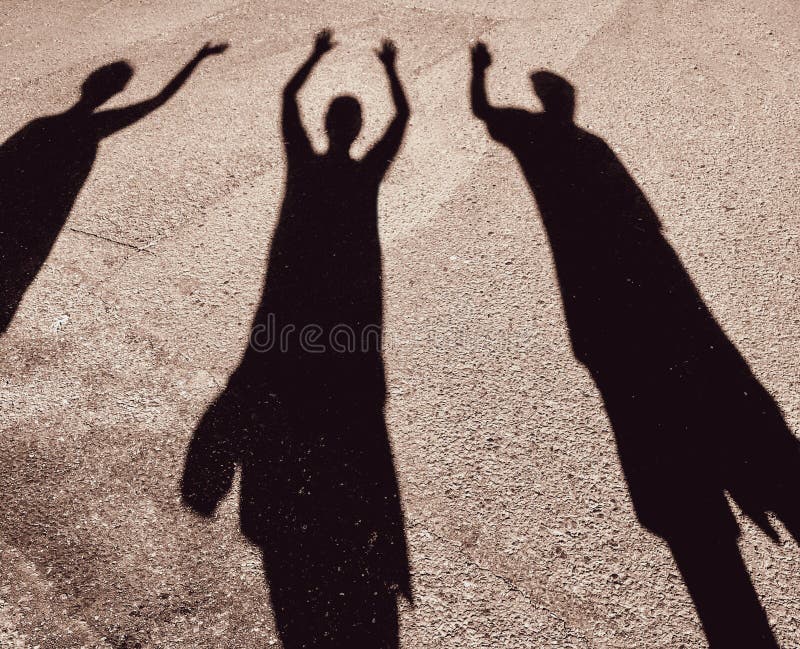 Sombra De Agitar De Tres Personas Foto de archivo - Imagen de textura,  extracto: 124407528