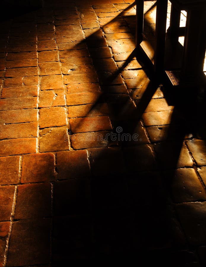 Sombras de la iglesia foto de archivo