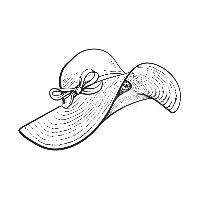 Sombrero de paja de moda con las aletas anchas, cualidad de las vacaciones de verano