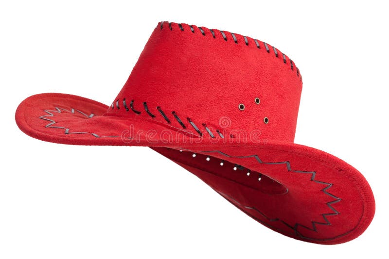 Sombrero Rojo Del Paño Foto de archivo de raro, cuero: 23050170