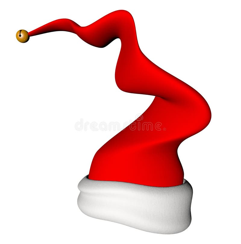 Sombrero del aleteo de la historieta de Santa Claus stock de ilustración Sombrero del aleteo de la historieta de Santa Claus stock de ilustración