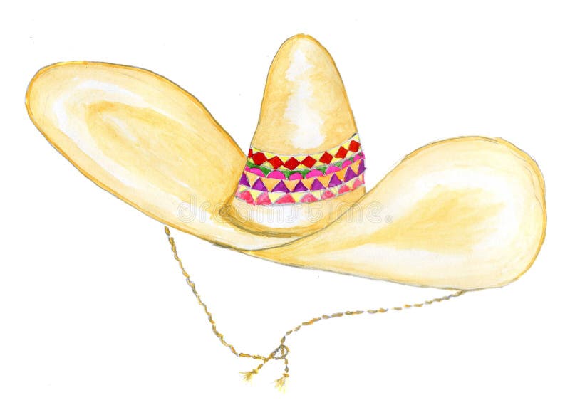 Sombrero Hat Watercolor