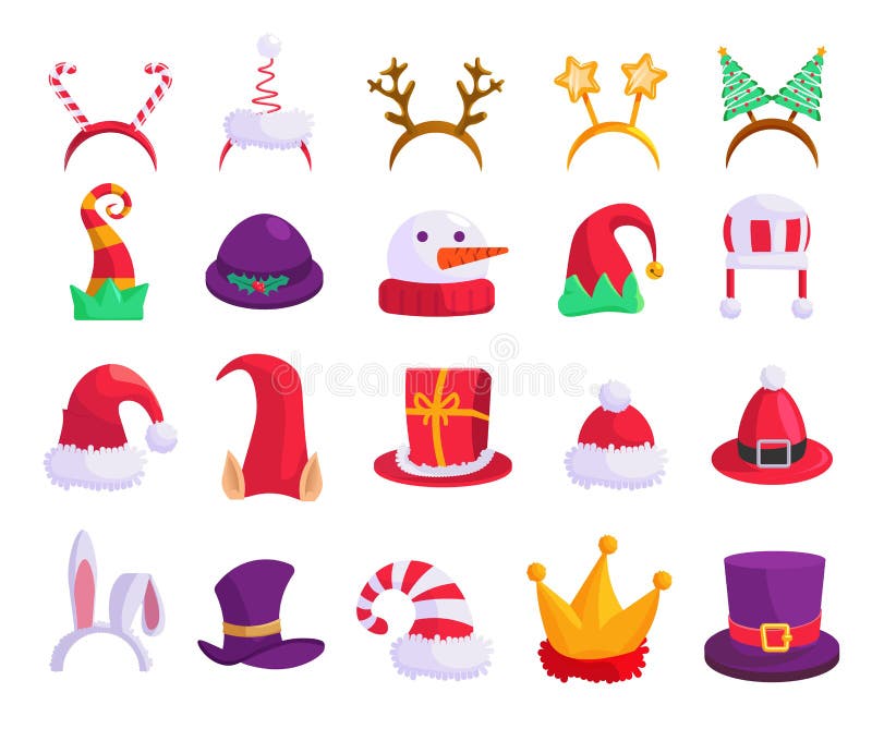 Sombrero navideño navideño o icono de máscara de fiesta de año nuevo