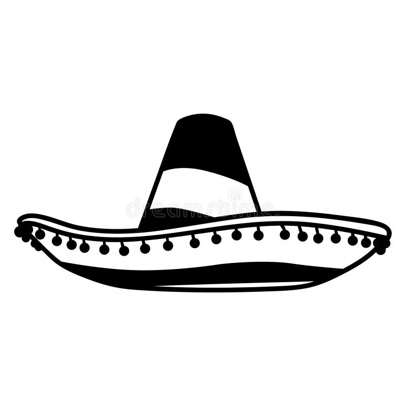 Sombrero Hand drawn, Vector, Eps, Logo, Icon, silhouette Illustration by cr...