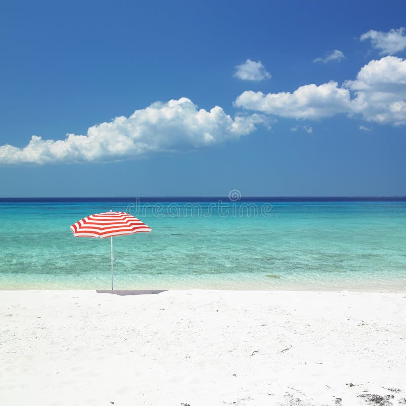 Sunshade on Maria la Gorda Beach, Pinar del Rio Province, Cuba. Sunshade on Maria la Gorda Beach, Pinar del Rio Province, Cuba