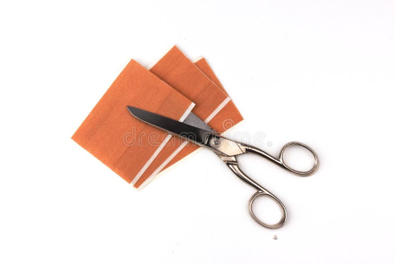 Some Bandaid Isolated on White Background Stock Image Image of white