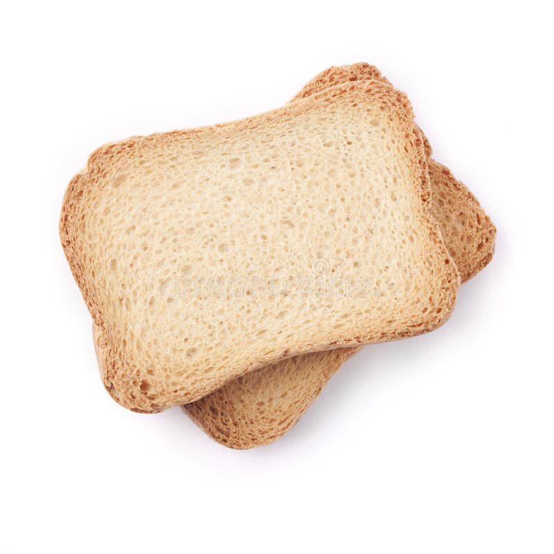 Some bread rusks isolated stock photos