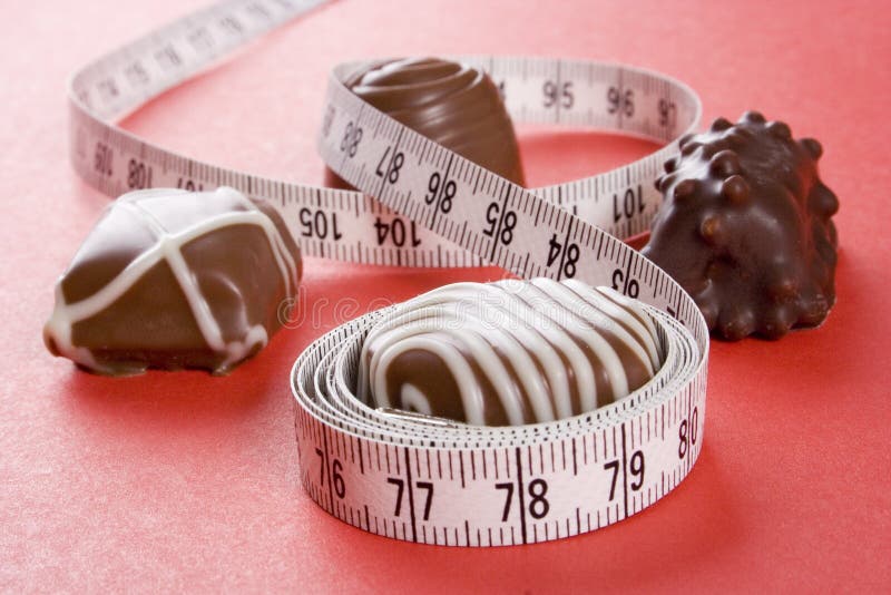 Some of chocolates and the measure