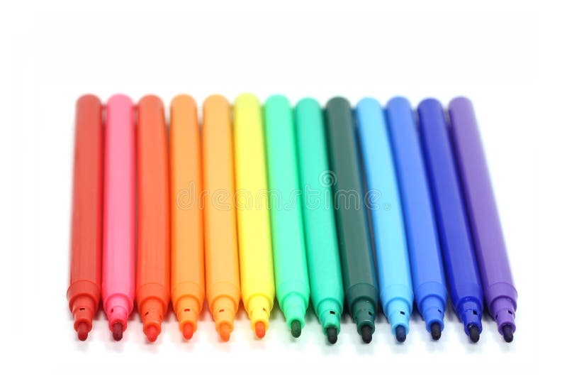 Some colored markers royalty free stock photography