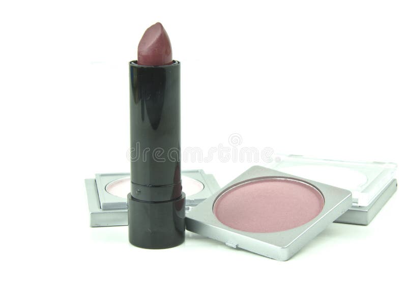 Some Lipstick and Makeup Accessories Stock Image Image of lipstick