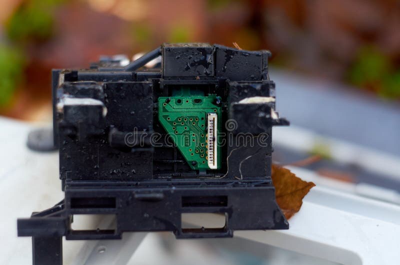 Some Part from Broken Printer Stock Photo Image of junk, industrial