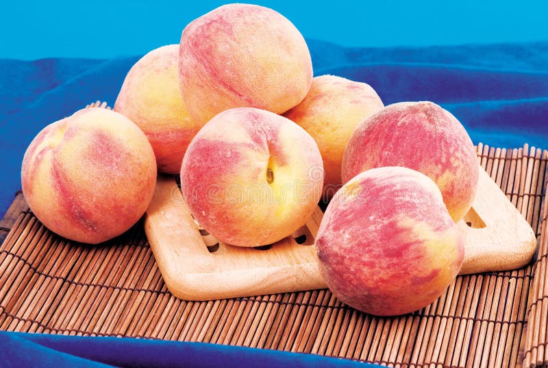 Some peaches stock photo
