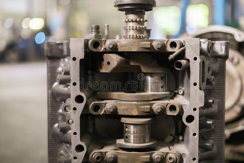 The Some Random Car Machine Parts and Details in Auto Service