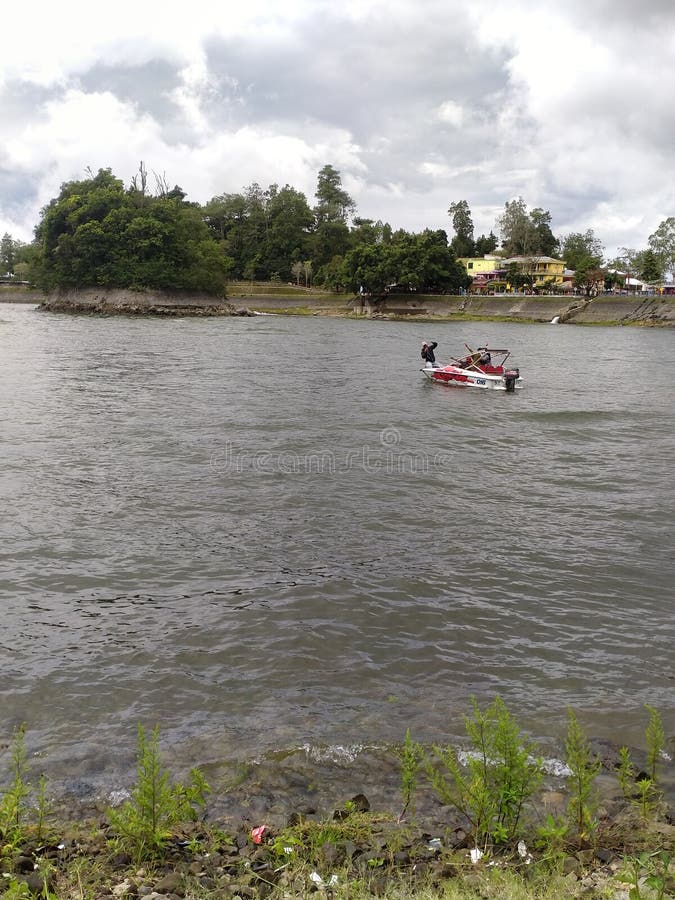 Someone playing boat royalty free stock images