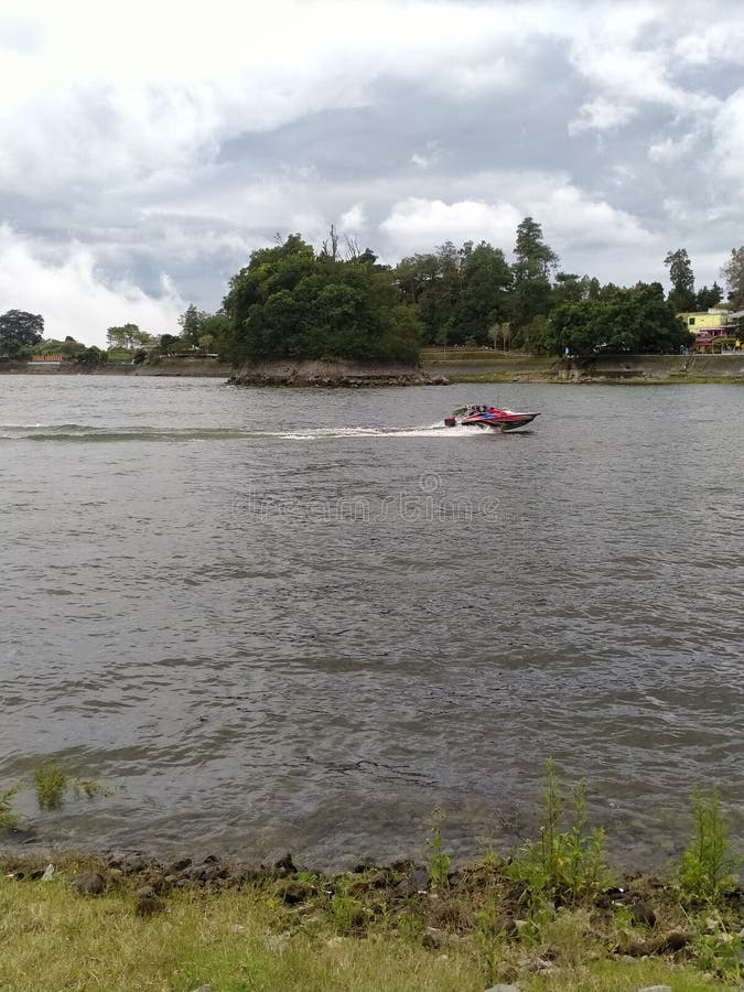 Someone playing boat royalty free stock images
