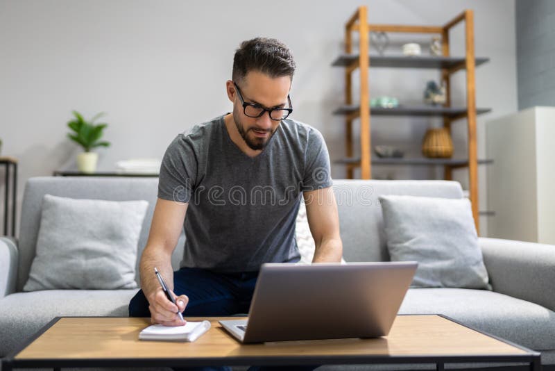 Someone Writing Or Planning. Journalist Working royalty free stock image