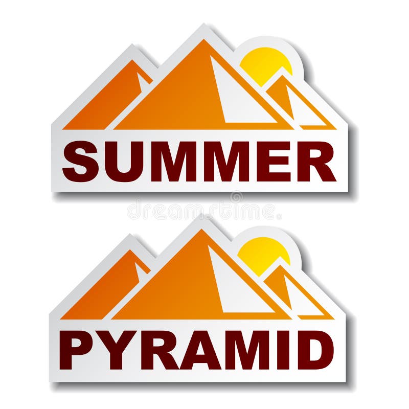 sommar för egypt pyramidetiketter stock illustrationer sommar för egypt pyramidetiketter stock illustrationer