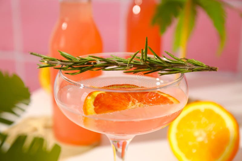Sommarcocktail för uppfriskning royaltyfria foton