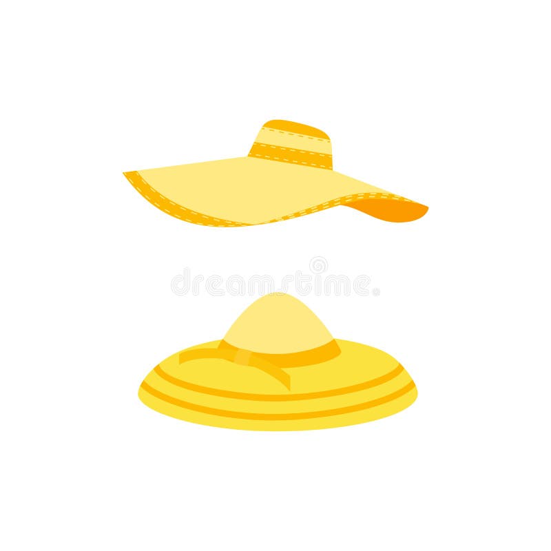 Sommarhattsymbol vektor illustrationer