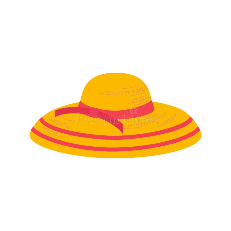 Sommarhattsymbol vektor illustrationer