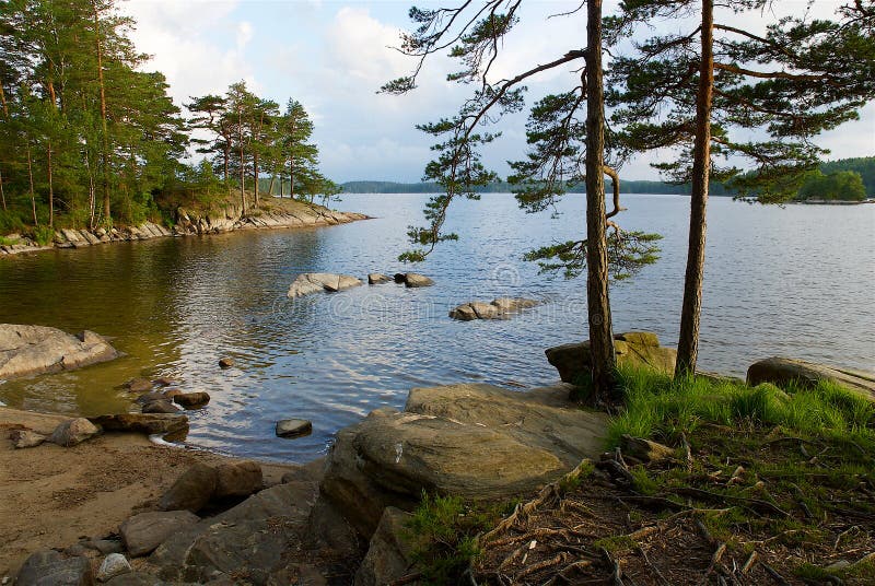 Sommarlandskap på västkusten, Sverige arkivfoton Sommarlandskap på västkusten, Sverige arkivfoton