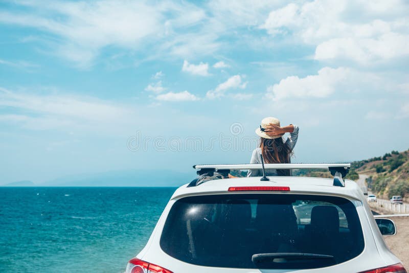 Sommarroadtrip till stranden arkivfoto Sommarroadtrip till stranden arkivfoto