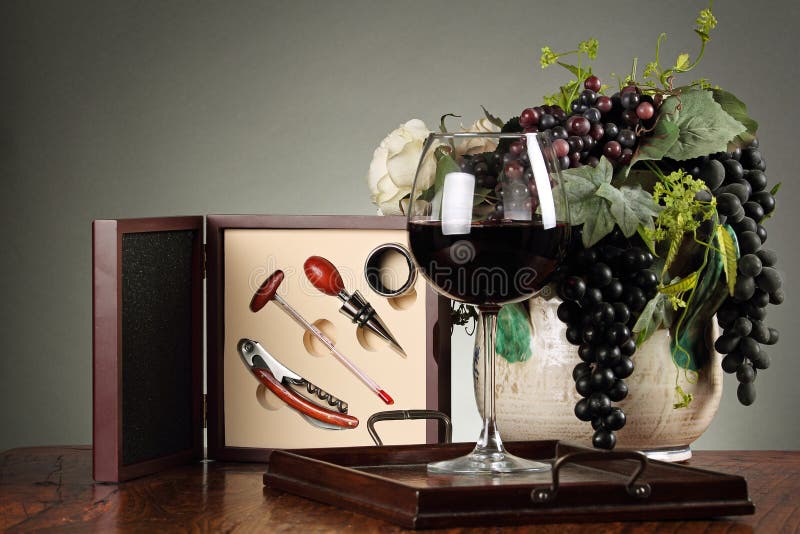 Sommelier kit stock photo. Image of grape, glass, 34170034