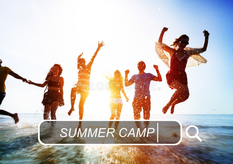 Sommer-Lager-Ferien-Feiertags-Freizeit-Glück-Konzept