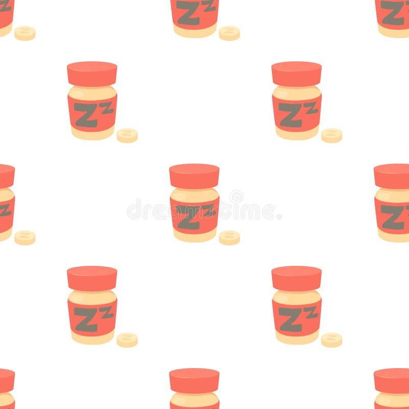 Somnolent pilules motif continu vectoriel illustration libre de droits
