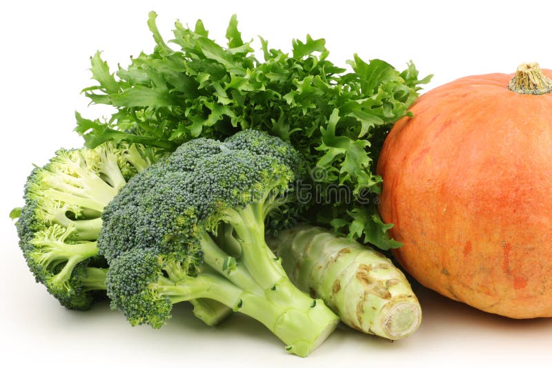 Sonchus, potiron et broccoli image stock Sonchus, potiron et broccoli image stock