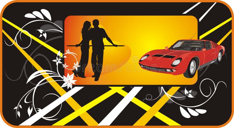 Sonhos sobre um carro ilustração stock Sonhos sobre um carro ilustração stock