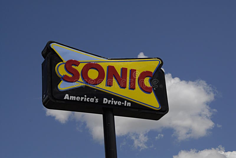 LEWISTON/IDAHO /USA- Sonic fast food drive restaurant chain order bood at drive way and sitting table sonic burger menu 29 May 2014 (Photo by Francis Dean/Deanpictures). LEWISTON/IDAHO /USA- Sonic fast food drive restaurant chain order bood at drive way and sitting table sonic burger menu 29 May 2014 (Photo by Francis Dean/Deanpictures)