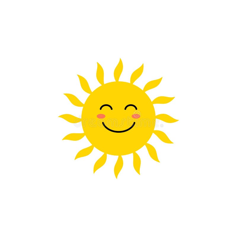 Sonnen- Vektorikone Nette Gelbe Sonne Mit Gl?cklichem Gesicht Emoji Sommer  Emoticon Auch Im Corel Abgehobenen Betrag Vektor Abbildung - Illustration  von kühl, strahl: 144420946