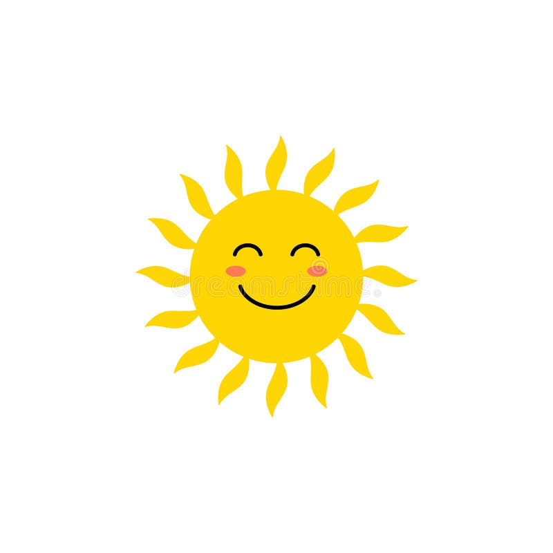 Sonnen- Vektorikone Nette Gelbe Sonne Mit Gl?cklichem Gesicht Emoji Sommer  Emoticon Auch Im Corel Abgehobenen Betrag Vektor Abbildung - Illustration  von kühl, strahl: 144420946