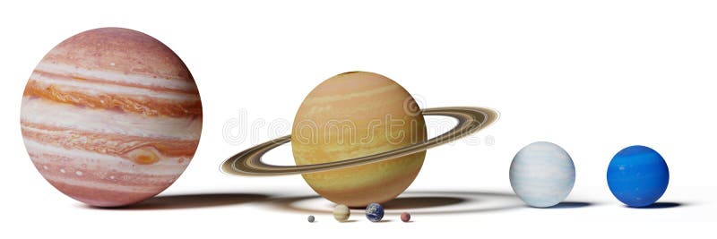Sonnensystem-Planeten, Mercury, Venus, Erde, Mars, Jupiter, Saturn, Uranus und Neptun sortieren Vergleich lokalisierten weißen Hi stockfotografie Sonnensystem-Planeten, Mercury, Venus, Erde, Mars, Jupiter, Saturn, Uranus und Neptun sortieren Vergleich lokalisierten weißen Hi stockfotografie