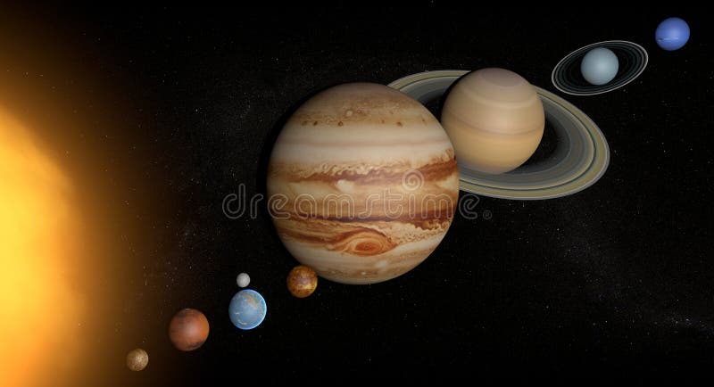 Model of the solar system with planets. Model of the solar system with planets