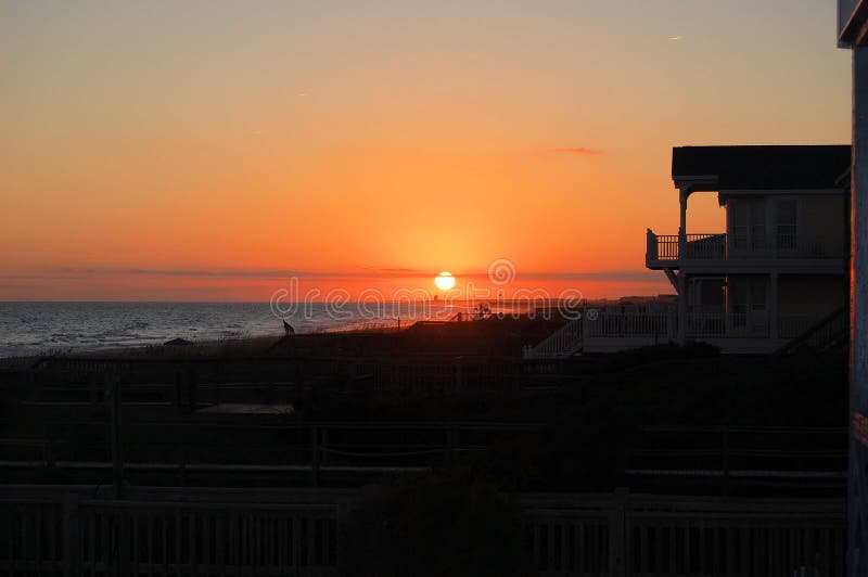 Sonnenuntergang an Holden-Strand, North Carolina stockfotos Sonnenuntergang an Holden-Strand, North Carolina stockfotos