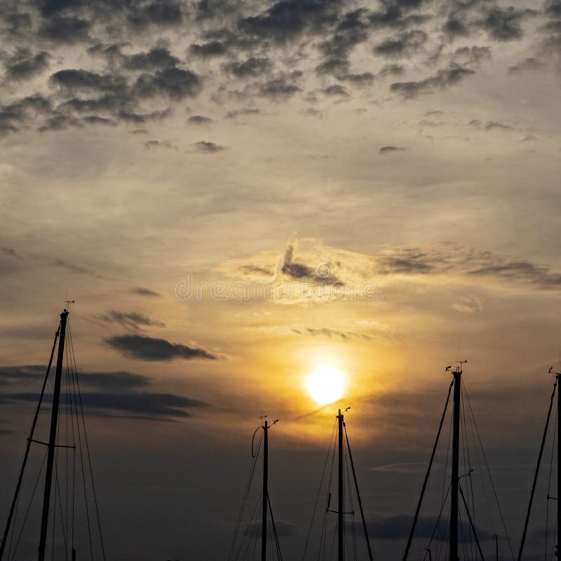 Sonnenuntergang über? Segelboote in Prinzen Edward Island, Kanada stockfotografie Sonnenuntergang über? Segelboote in Prinzen Edward Island, Kanada stockfotografie