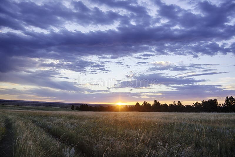 Sonnenuntergang über Wyoming-Landschaft stockbilder Sonnenuntergang über Wyoming-Landschaft stockbilder