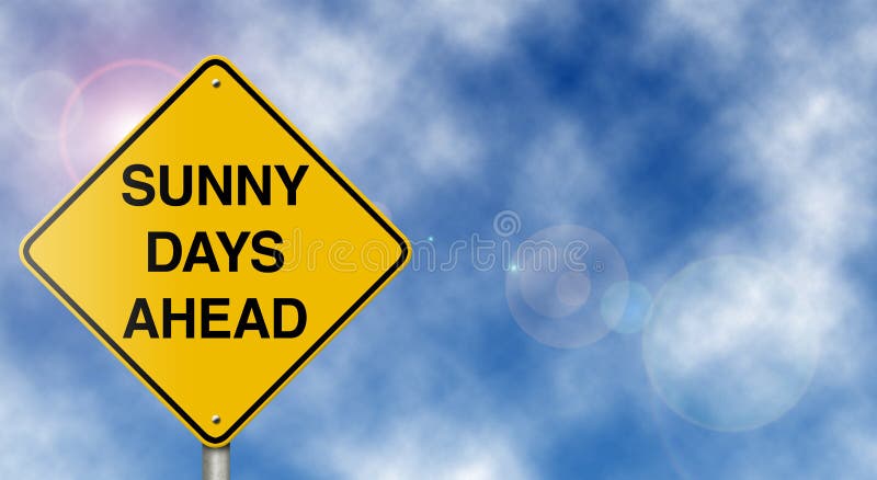 Sonnige Tagesvoran Verkehrsschild lizenzfreie stockfotografie Sonnige Tagesvoran Verkehrsschild lizenzfreie stockfotografie