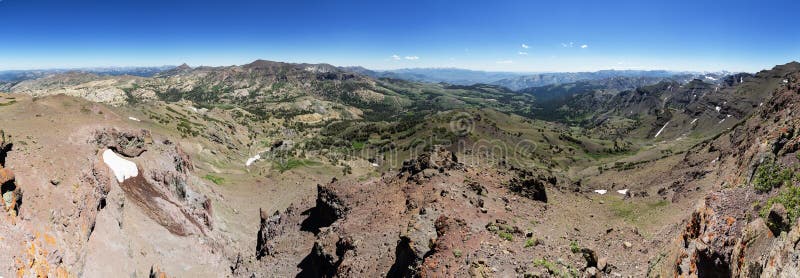 Sonora Pass Panorama stock photo