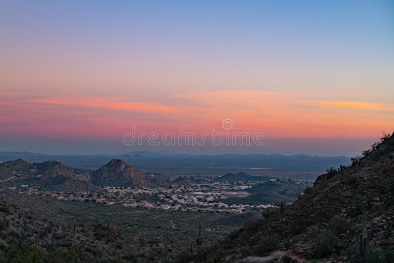 Sonoran pustyni zmierzch fotografia stock Sonoran pustyni zmierzch fotografia stock