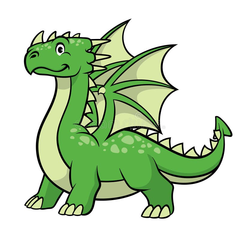 Sonrisa del dragón verde de la historieta libre illustration Sonrisa del dragón verde de la historieta libre illustration