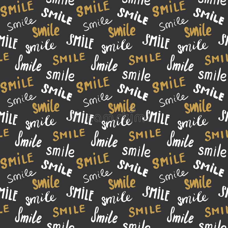 Sonrisa que pone letras al modelo inconsútil Dé las muestras caligráficas bosquejadas exhaustas, insignia retra texturizada grung ilustración del vector Sonrisa que pone letras al modelo inconsútil Dé las muestras caligráficas bosquejadas exhaustas, insignia retra texturizada grung ilustración del vector